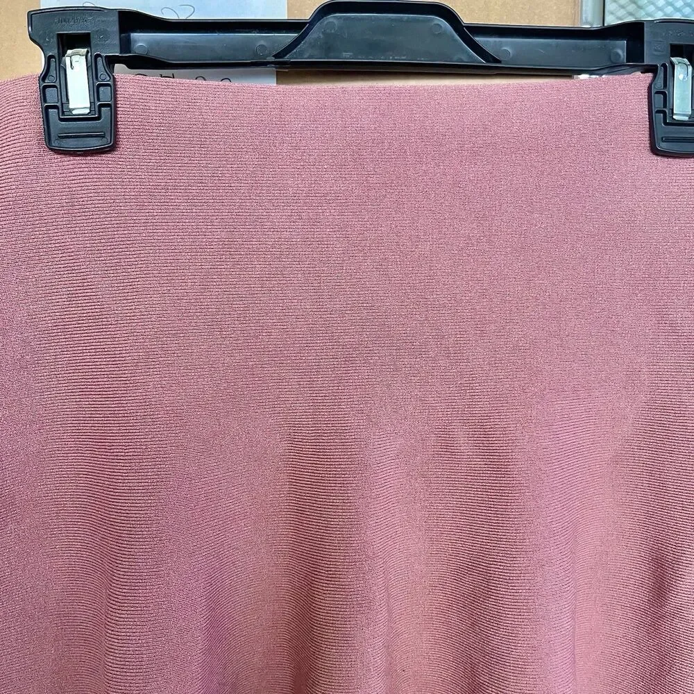 Express Skirt Sweater Sz Medium High Waisted Body Contour Mini Ruffle Coquette